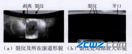 主轴箱轴承外圈裂纹现象